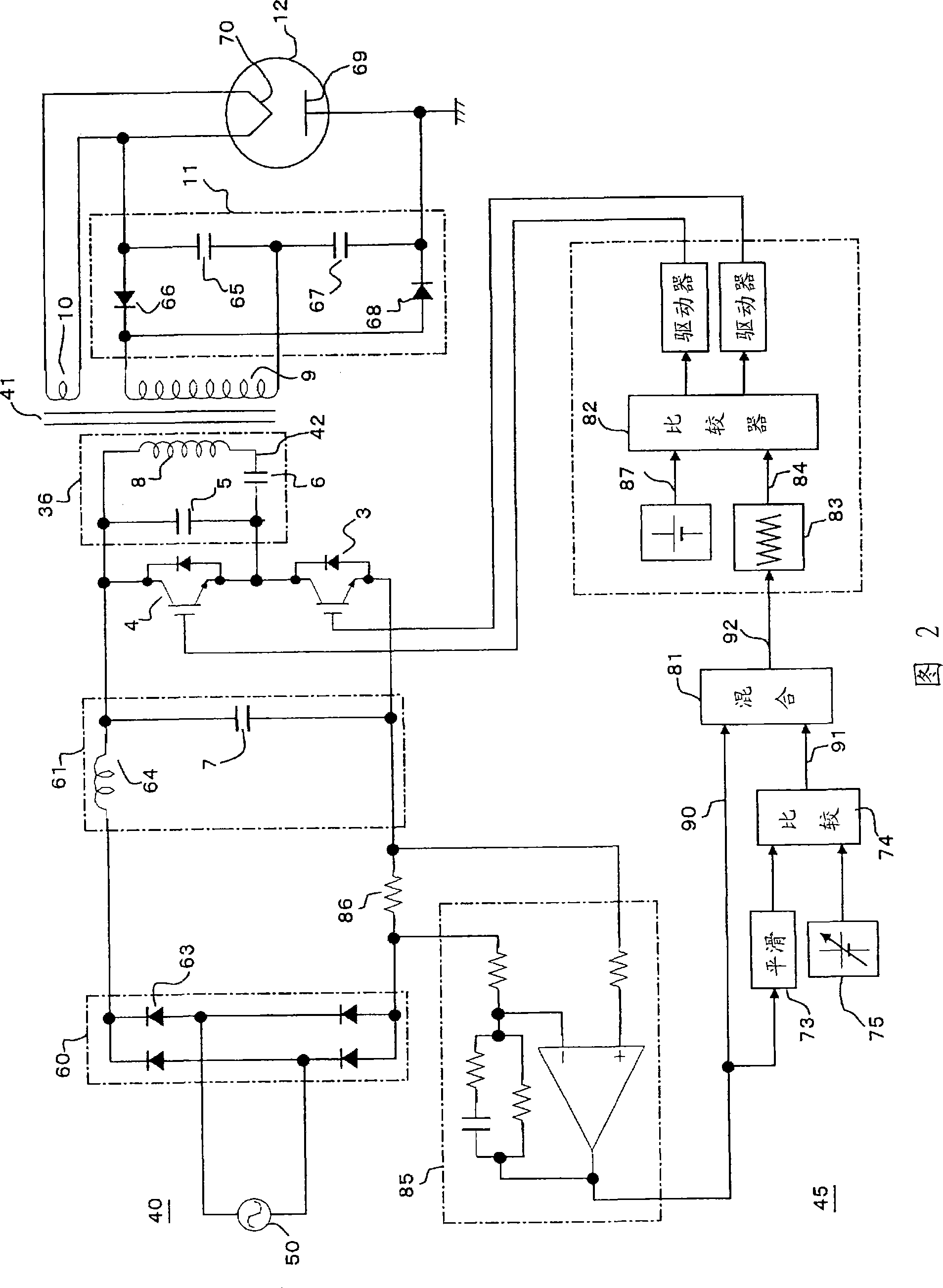 Power control apparatus for high frequency dielectric heating and control method employed by the power control apparatus