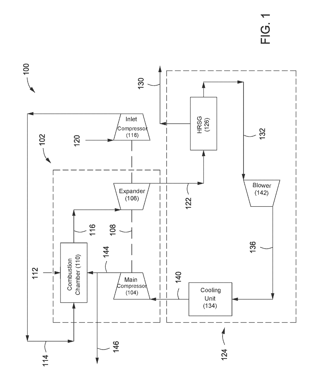 Methods of varying low emission turbine gas recycle circuits and systems and apparatus related thereto