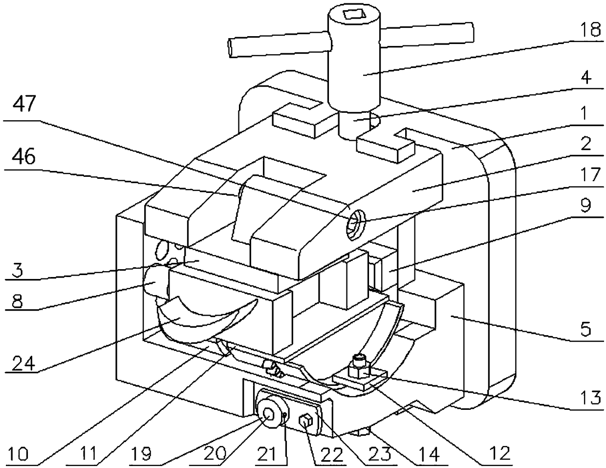 Adjustable fixture based on blade root inclined surface positioning