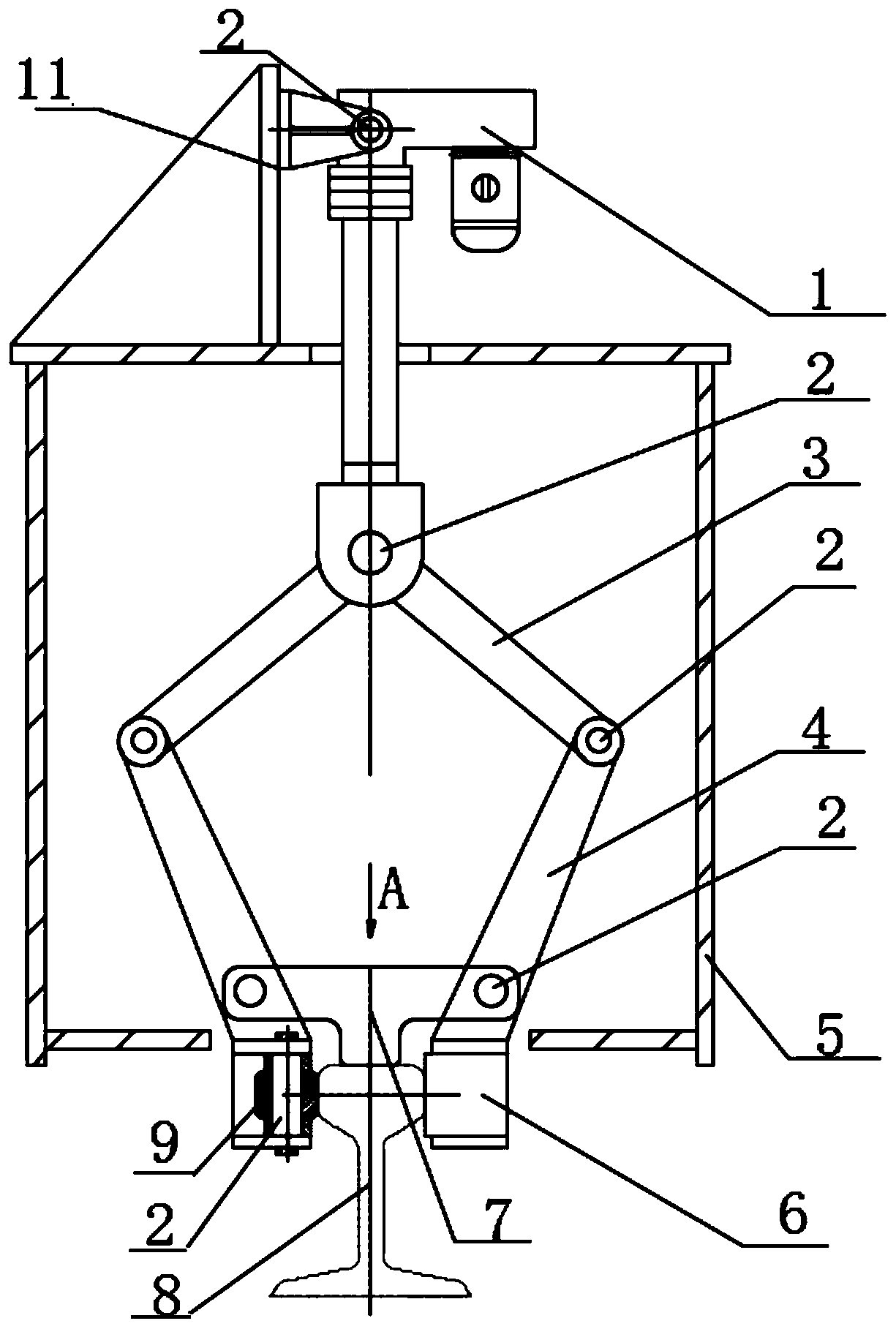 Rail clamping device and automatic force increasing rail clamping system