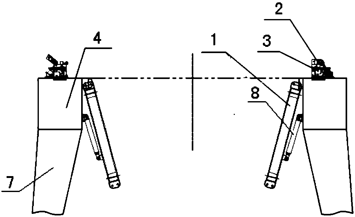 Deep-sea mining conveying hard pipe clamping and swinging device