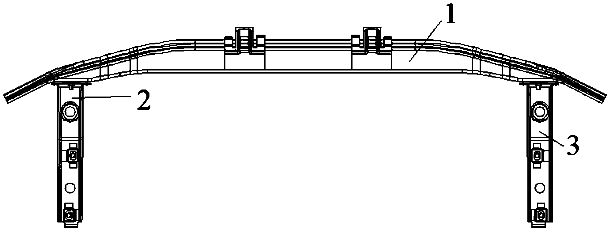 Front anti-collision beam assembly assembling tool for vehicle