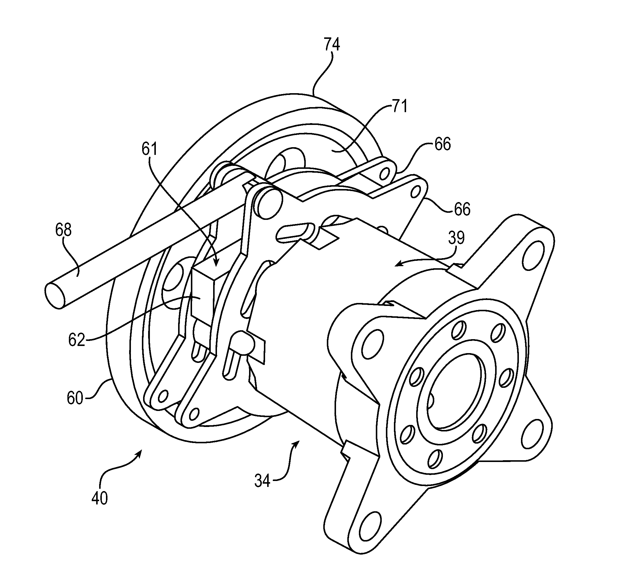 Mowing machine brake apparatus with slideable engagement