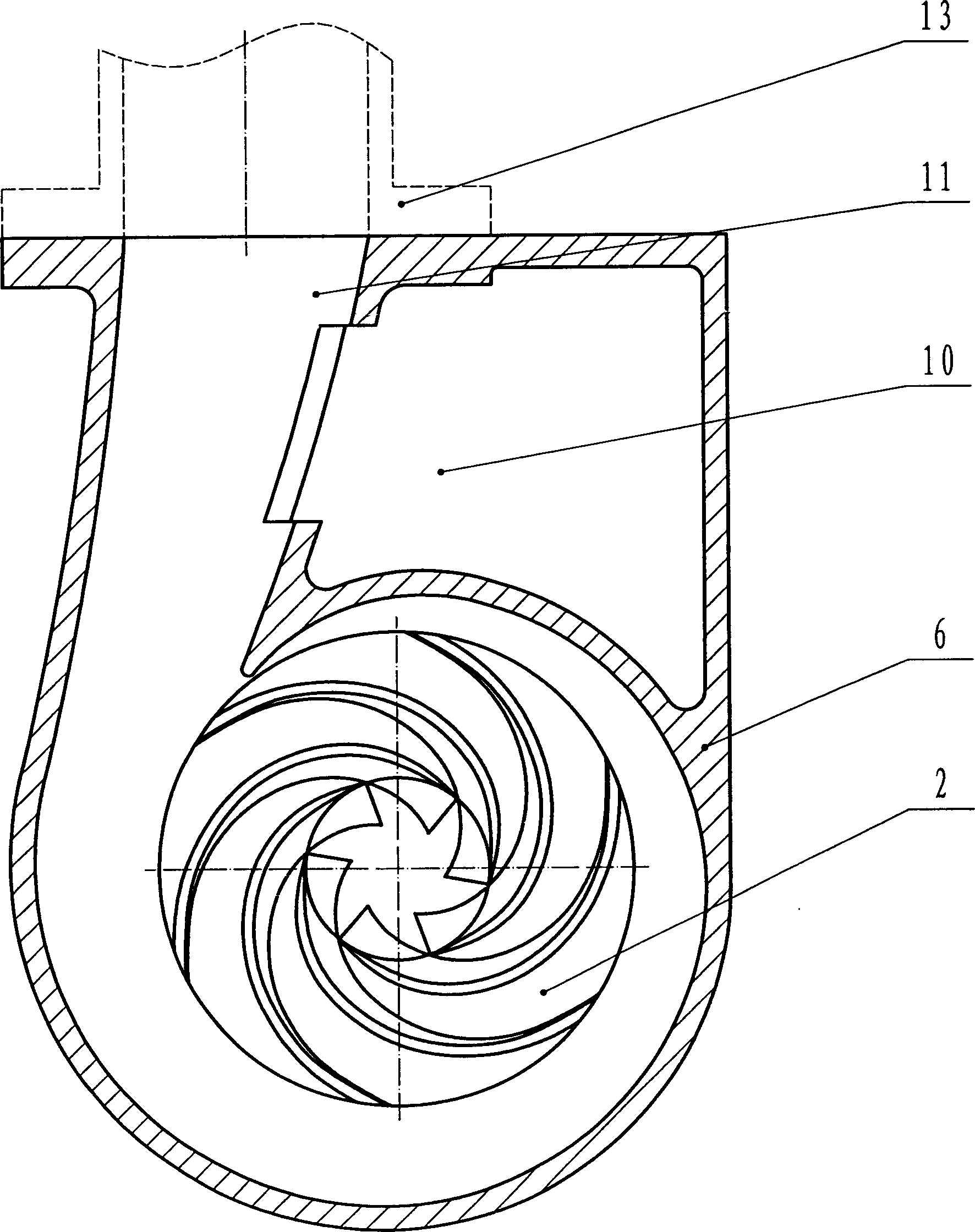 Large-flow self-suction centrifugal pump