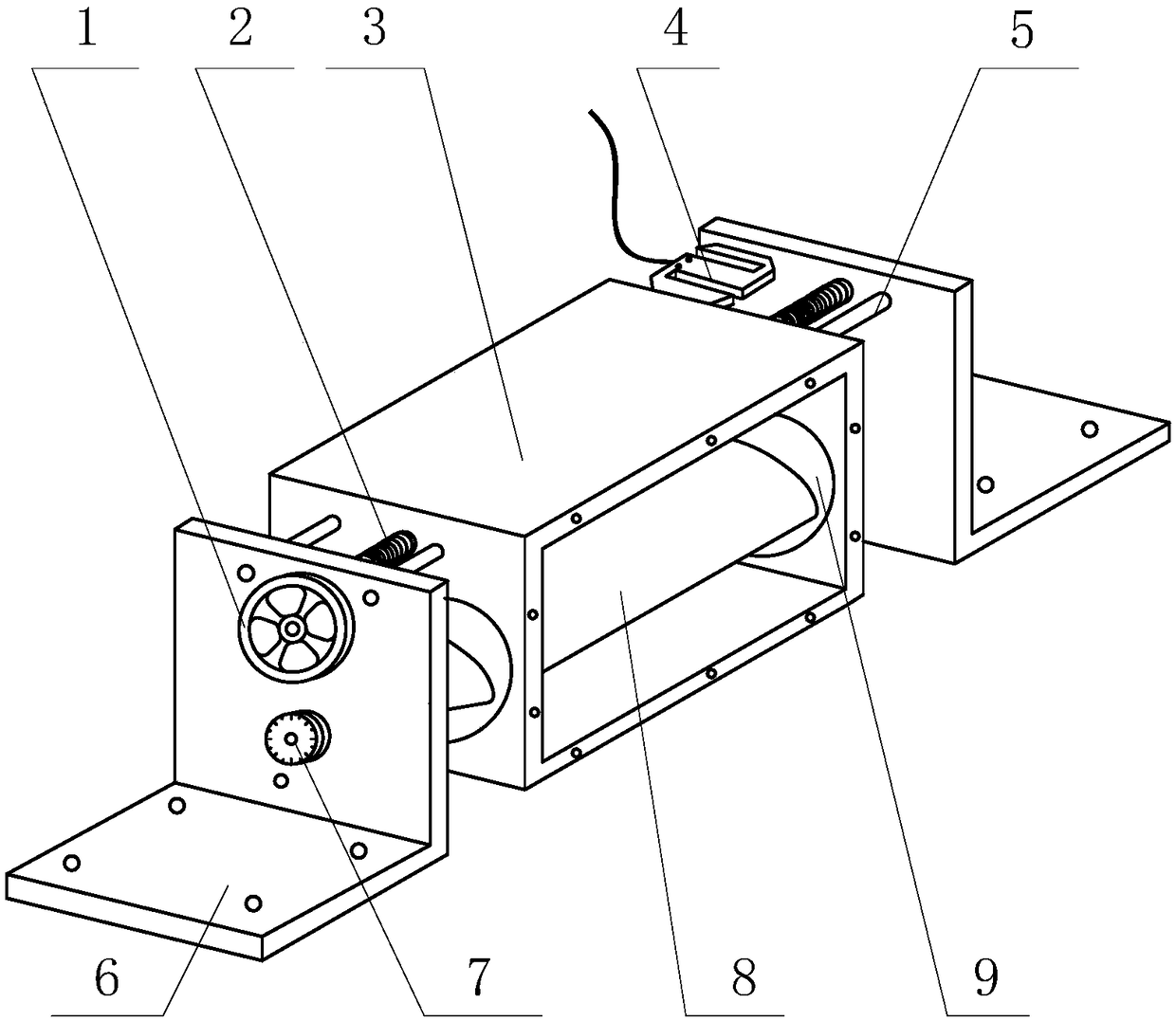 Experimental device for testing icing adhesion of wings