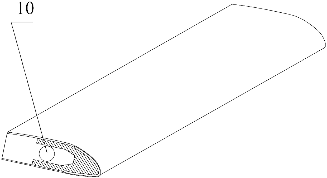 Experimental device for testing icing adhesion of wings