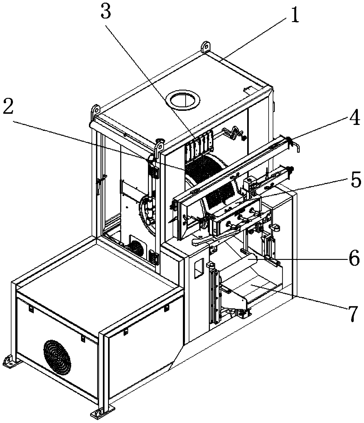 Continuous-casting and continuous-coating production line for plate grid