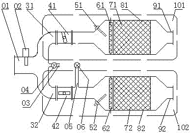 Tail gas particle purifier of diesel engine