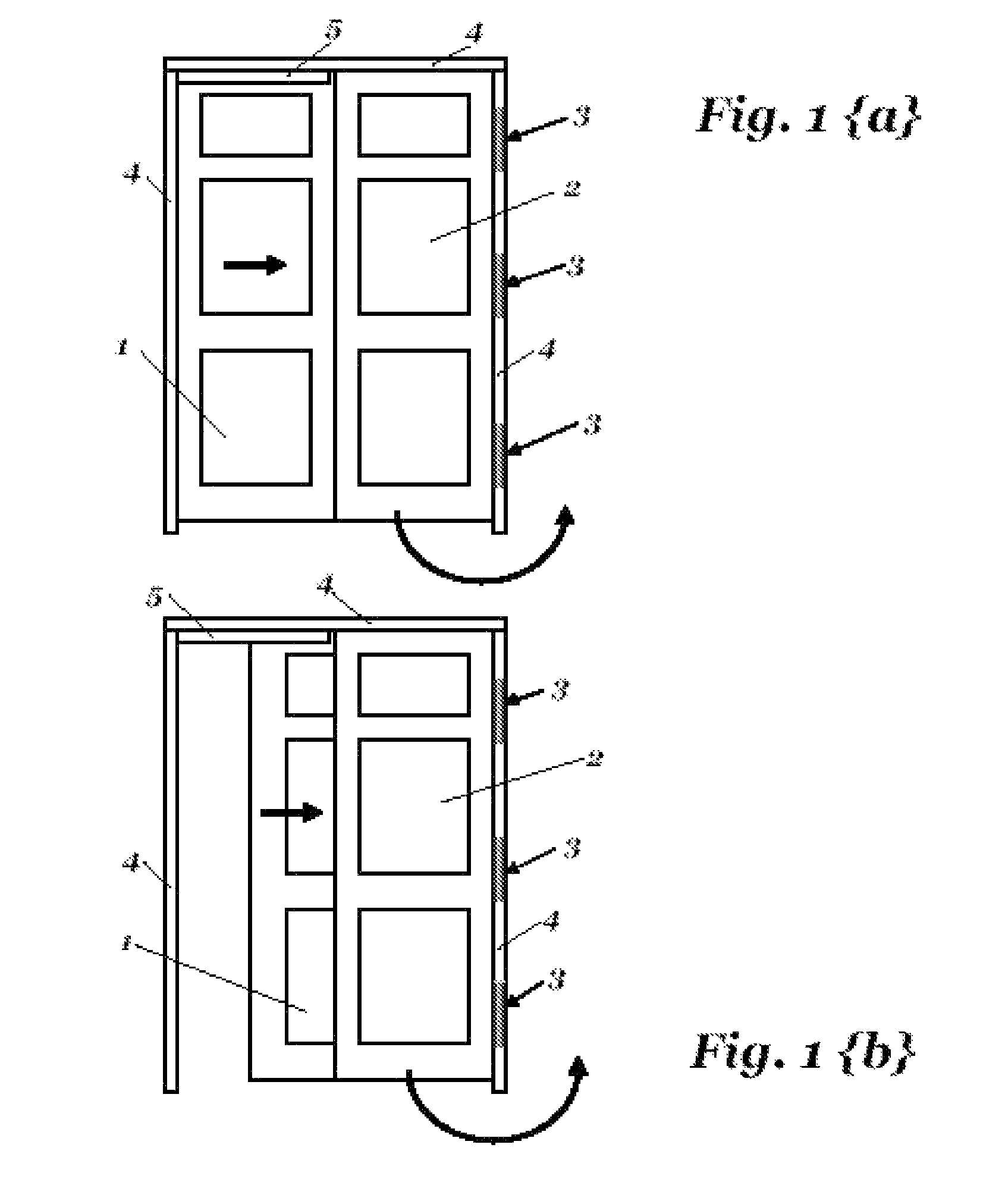 Combination-action slide and hinge swinging door