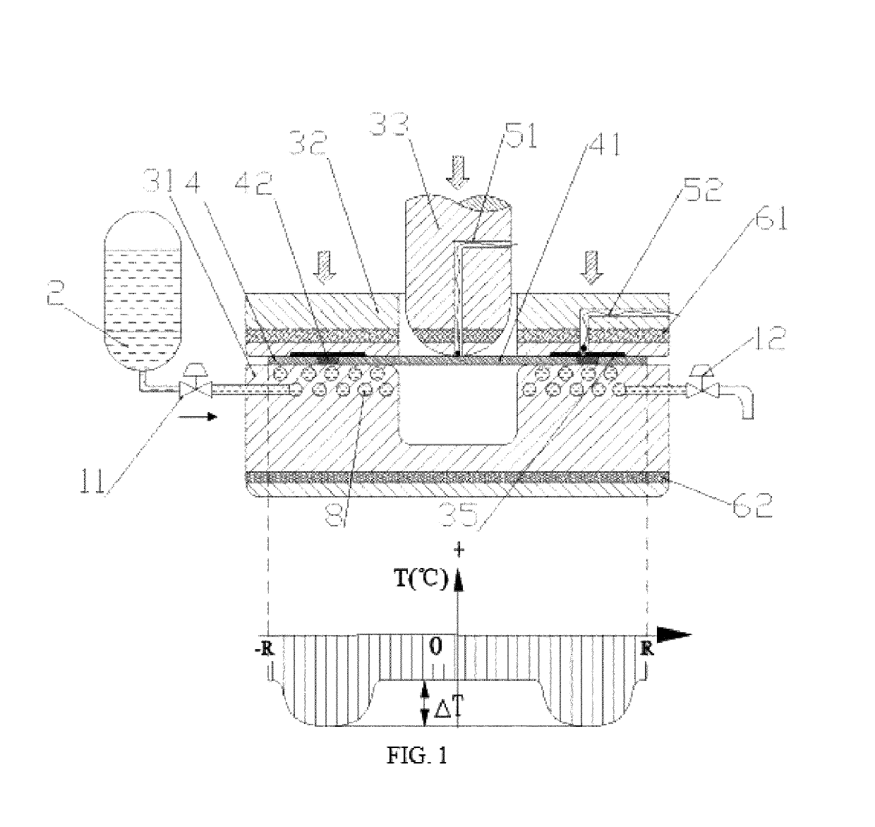 Frozen forming method for large tailored plate aluminum alloy component