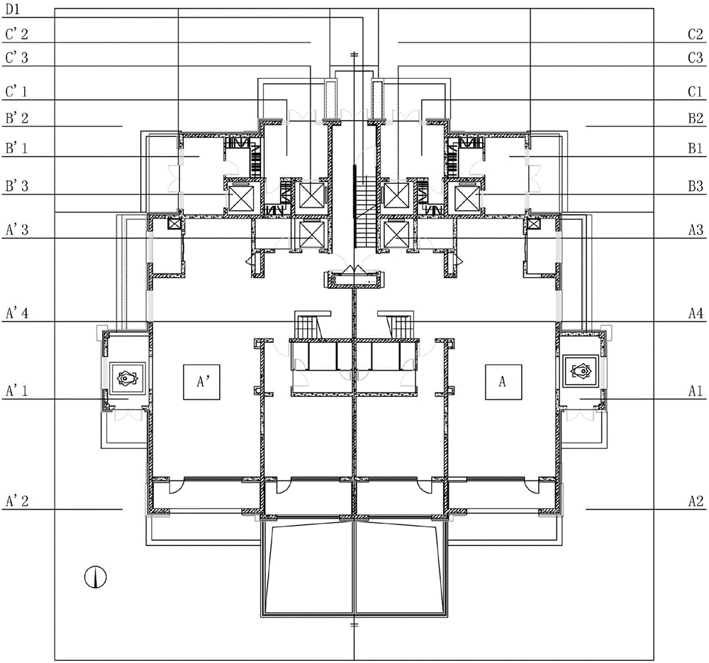 Seven-floor full-compound duplex apartment with independent entrance for ground floor of each house type