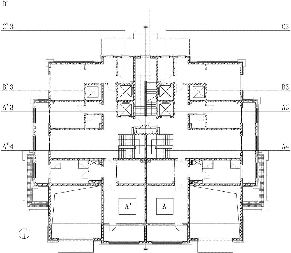 Seven-floor full-compound duplex apartment with independent entrance for ground floor of each house type