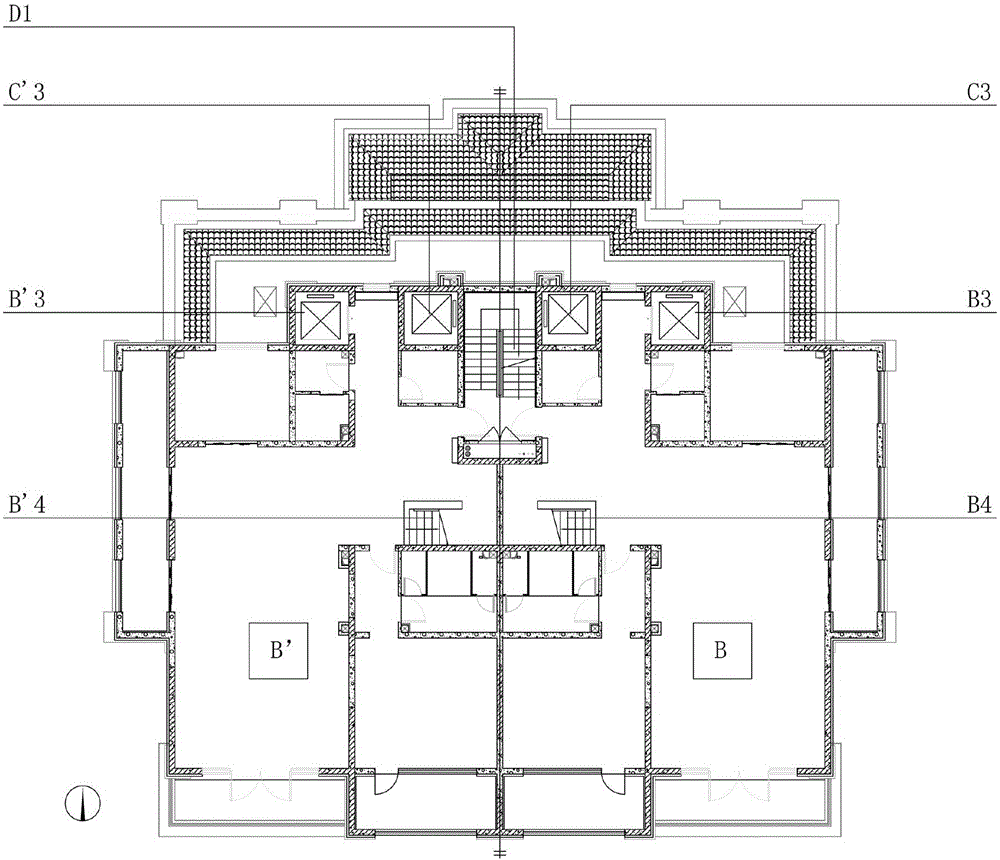 Seven-floor full-compound duplex apartment with independent entrance for ground floor of each house type