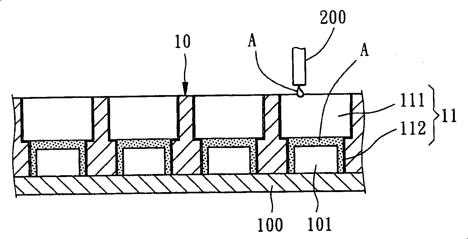 Method for using screen plate for packaging and molding light emitting diode (LED)