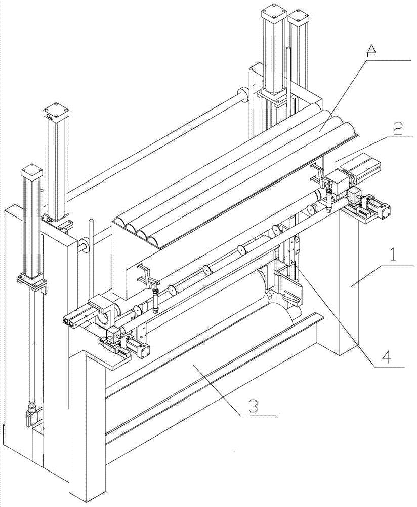 A slitting and rewinding machine