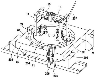 A pump body processing rotary table with clamping function