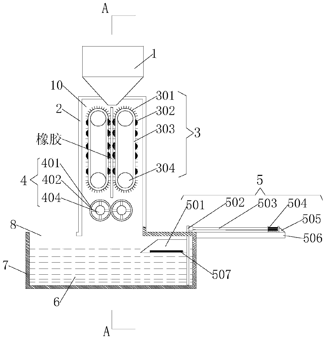 Rubber recycling and reusing treatment method