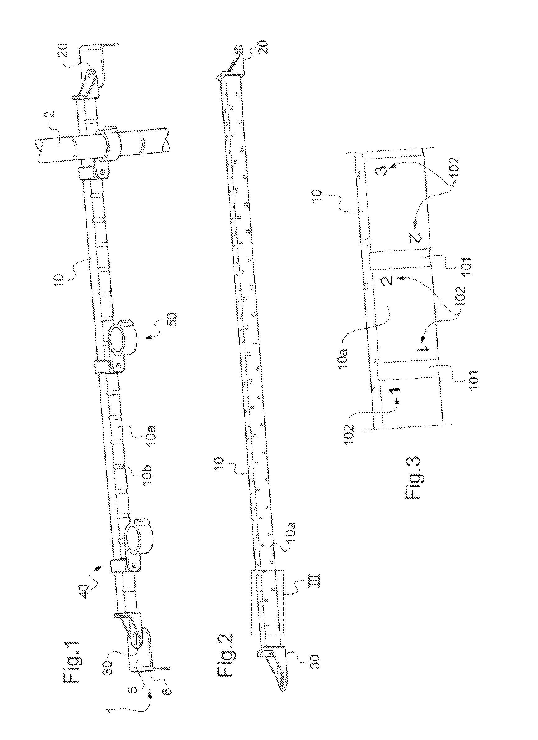 Mounting device for aircraft supply systems