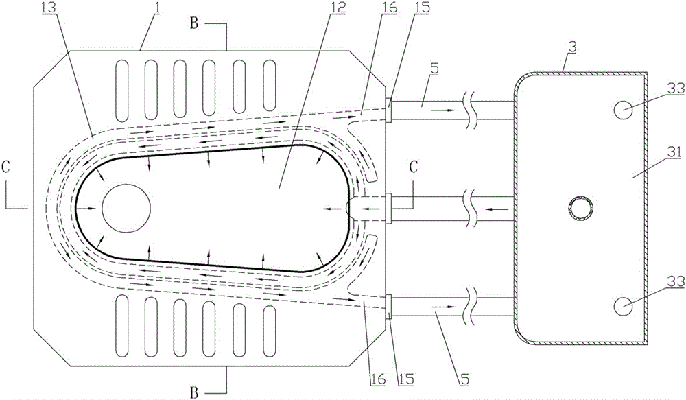 Integrated odor-resisting exhaust device for squatting pan