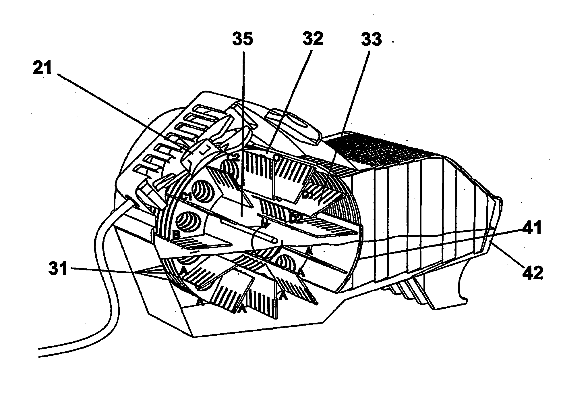 System and device for mass transfer and elimination of contaminants