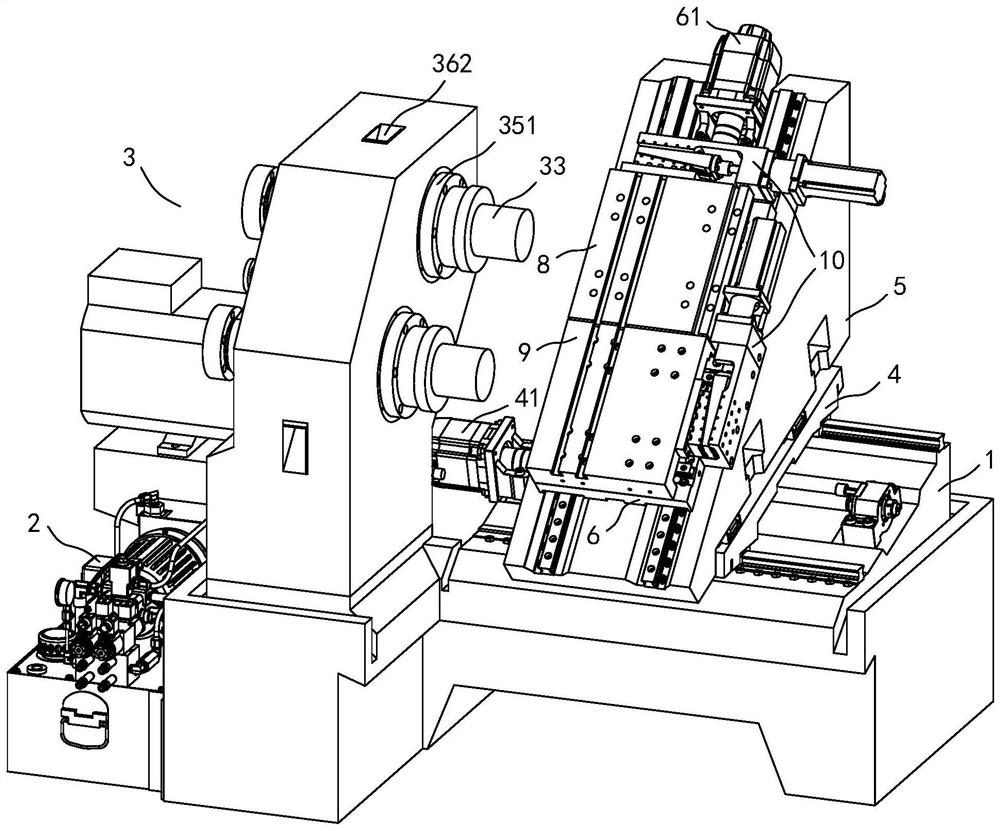 Inclined bed machine tool calender