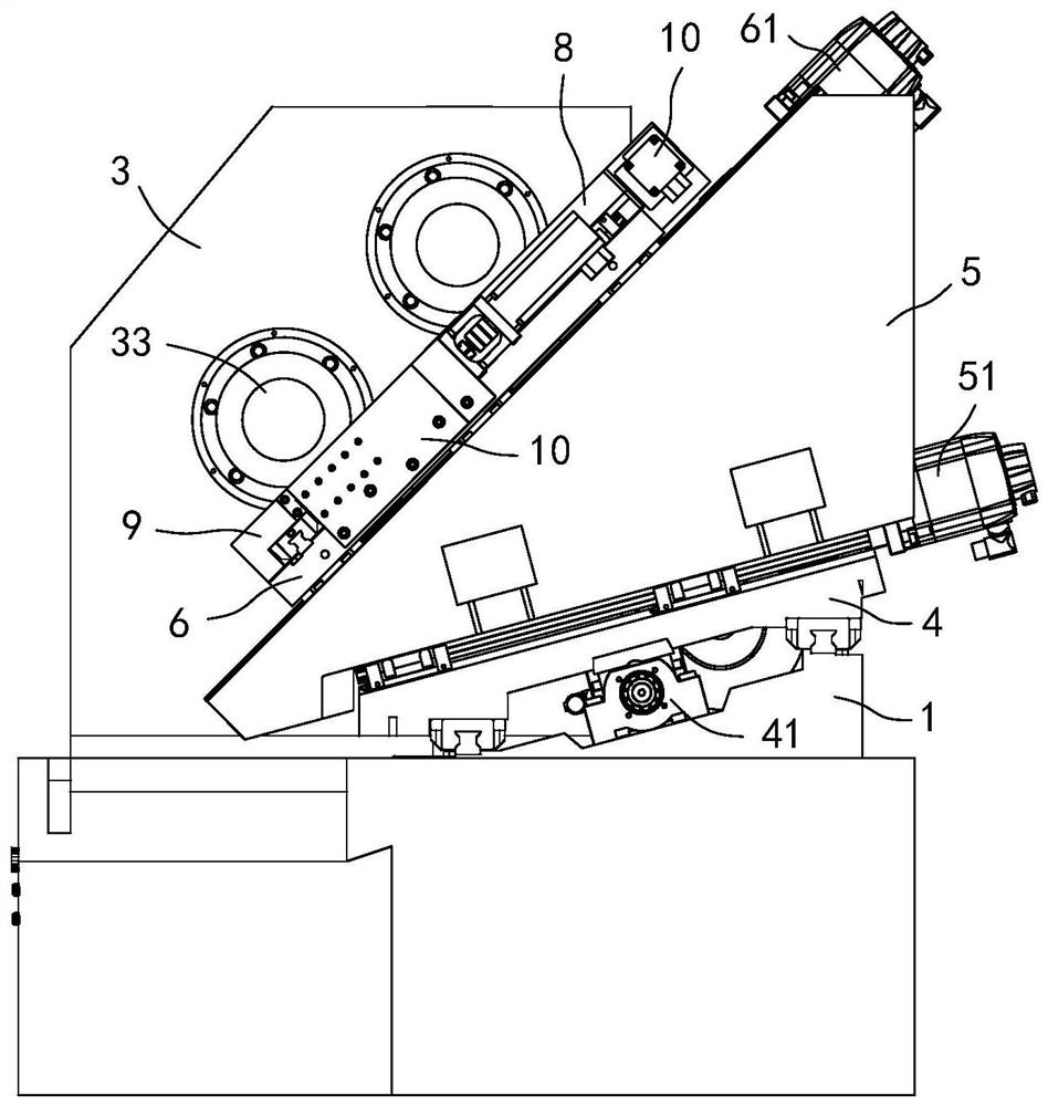 Inclined bed machine tool calender