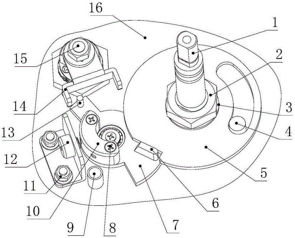 Locking device used for electronic-control-free well lid lock and having stable gear maintaining function