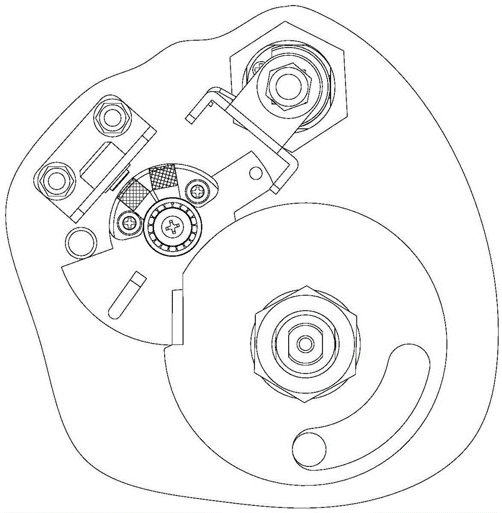 Locking device used for electronic-control-free well lid lock and having stable gear maintaining function