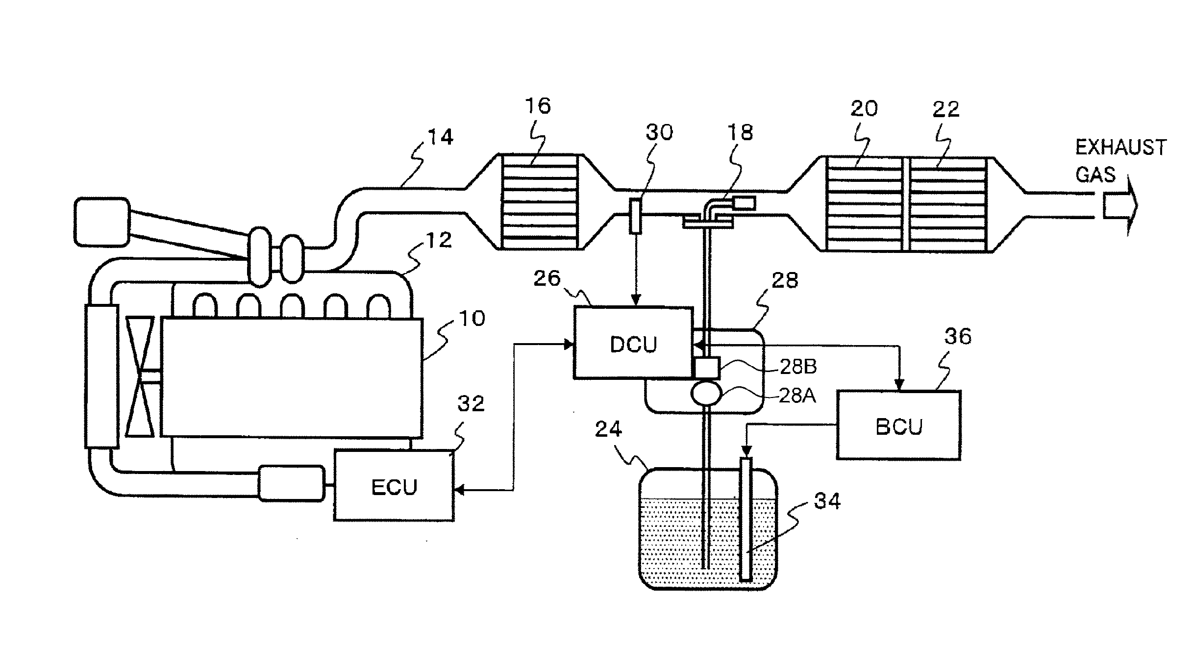 Exhaust gas purification apparatus for engine