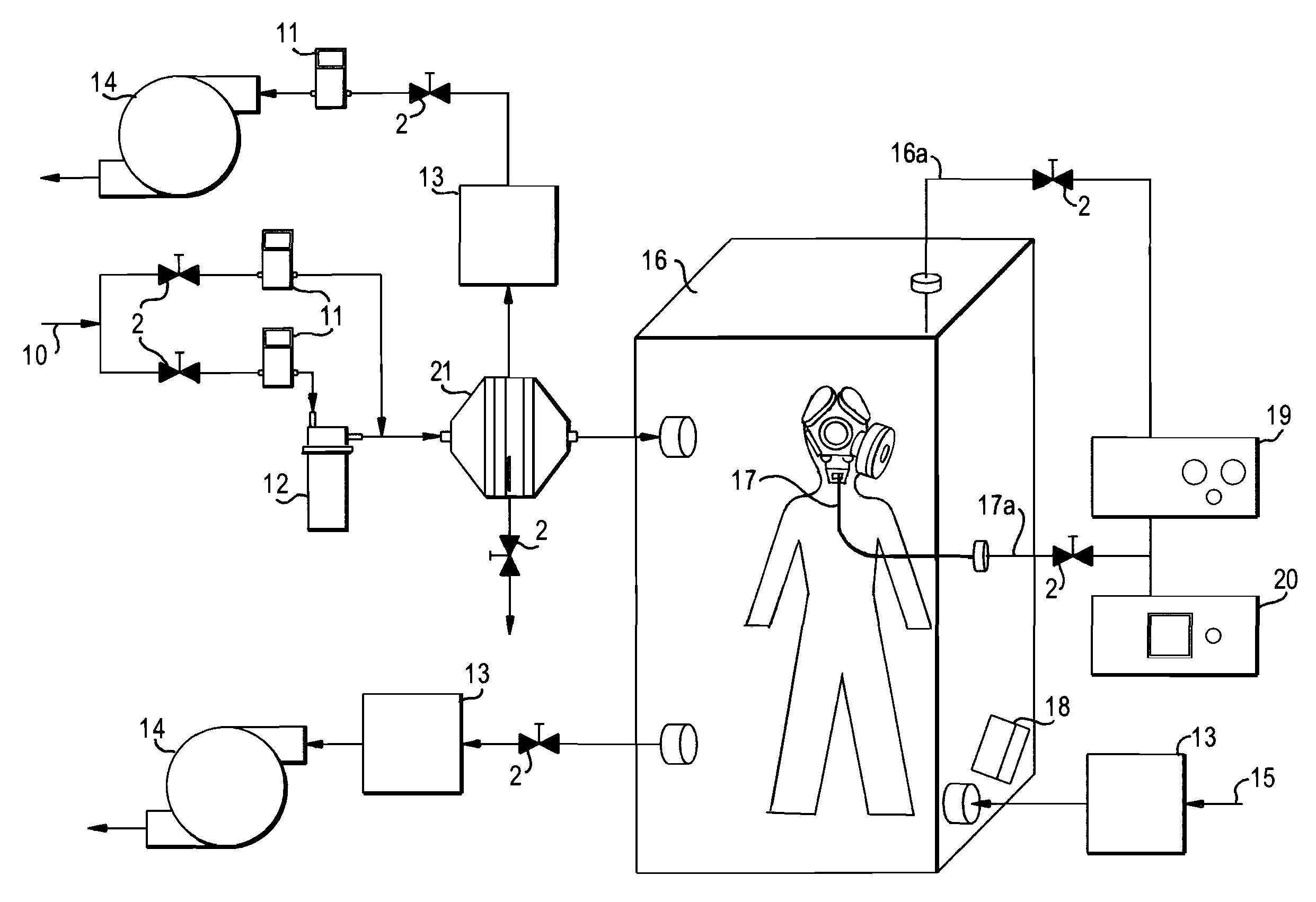 Quantitative fit test system and method for assessing respirator biological fit factors