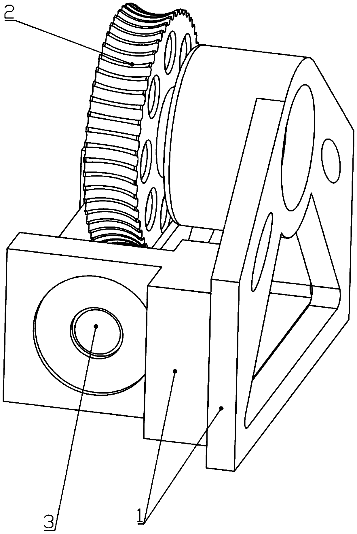 Circular steel ball worm gear structure and speed reducer provided with same