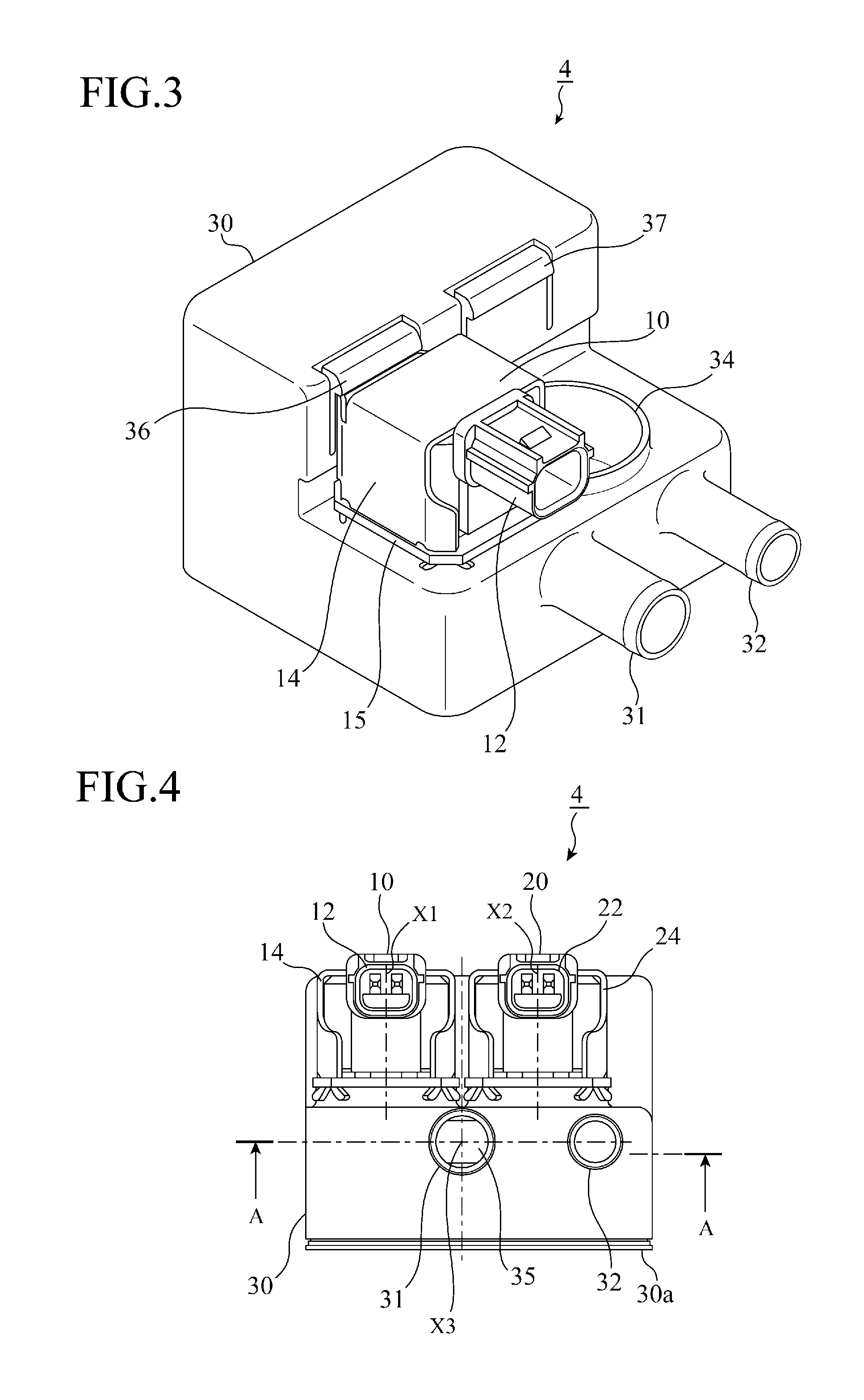 Dual electromagnetic valve and evaporated gas treatment system