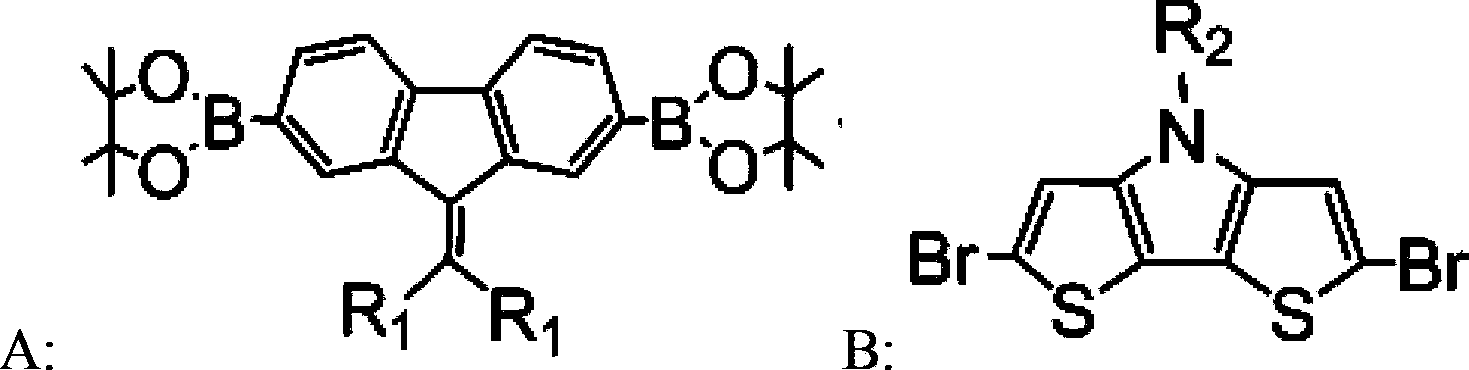 Copolymer containing alkylene fluorene and dithiophene-pyrrole, and preparation method and applications thereof