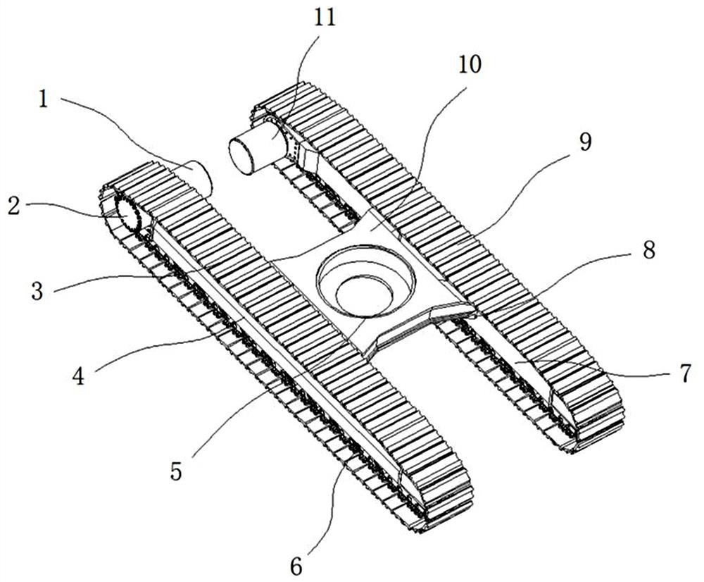 Double-electric-drive type crawler chassis