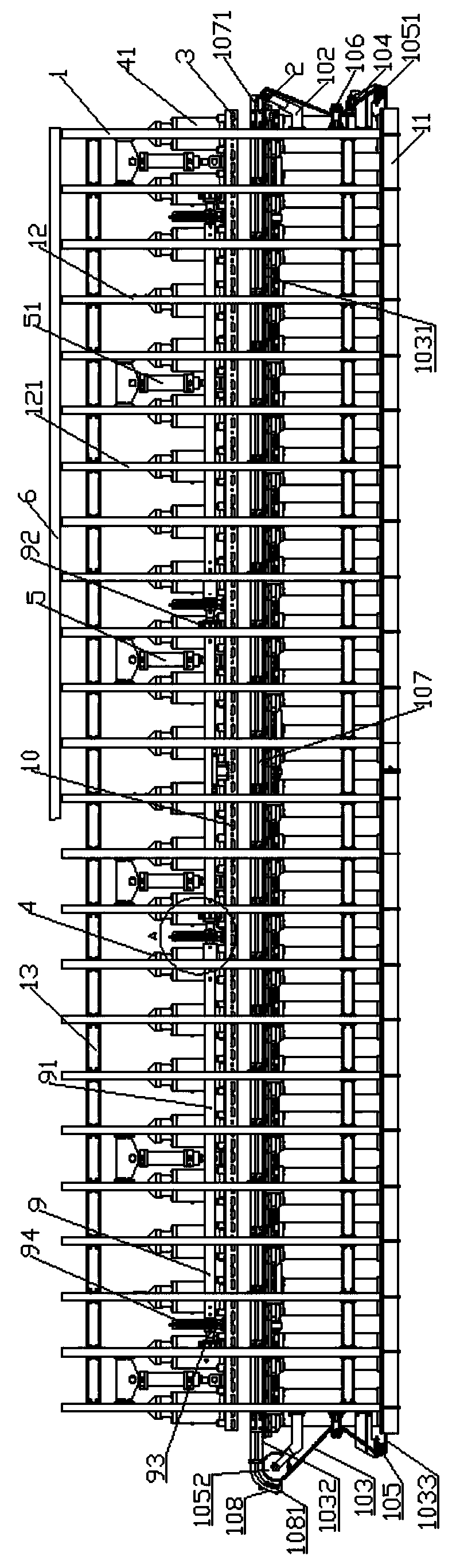 Inhead type flat plate vulcanizing machine