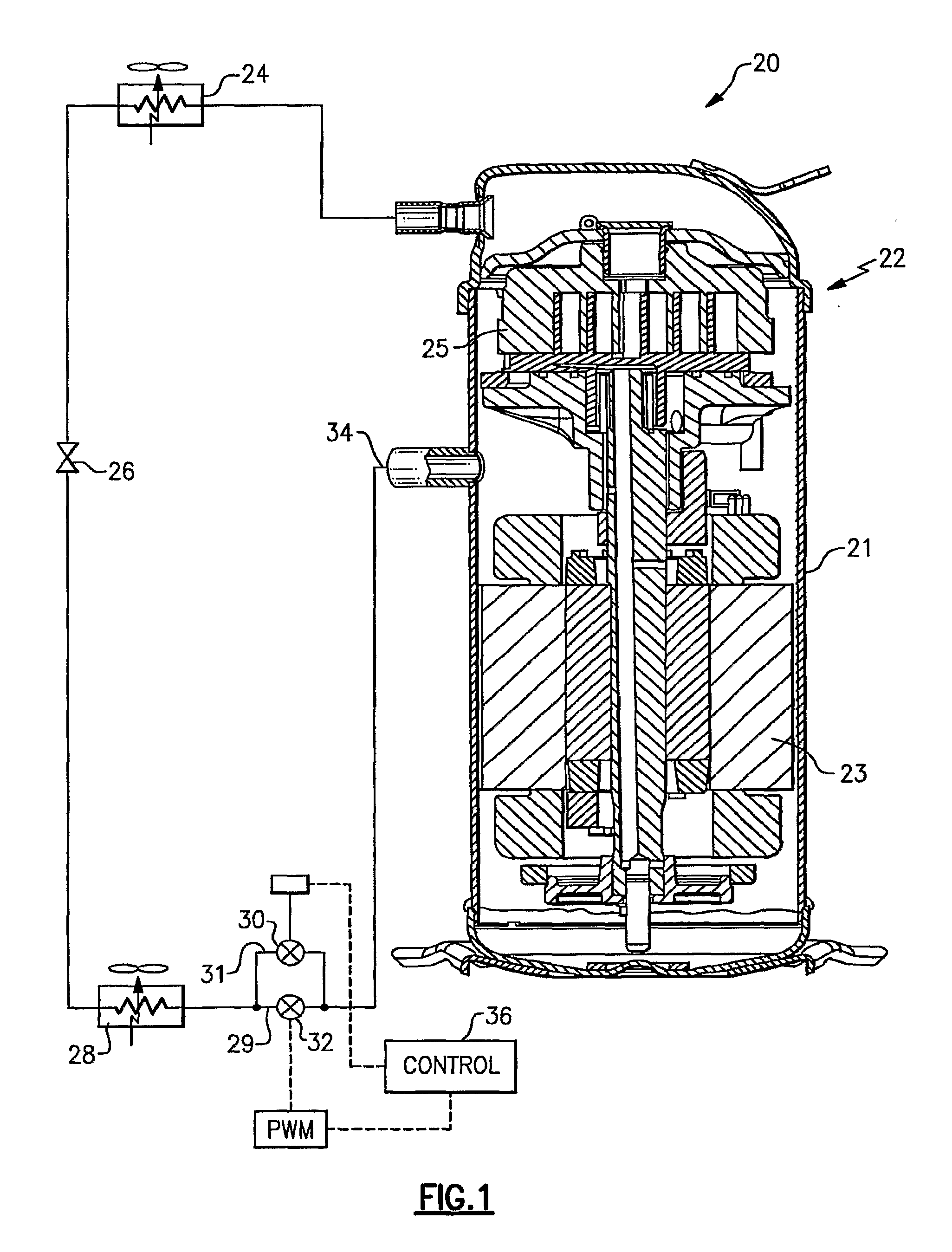 Combined operation and control of suction modulation and pulse width modulation valves