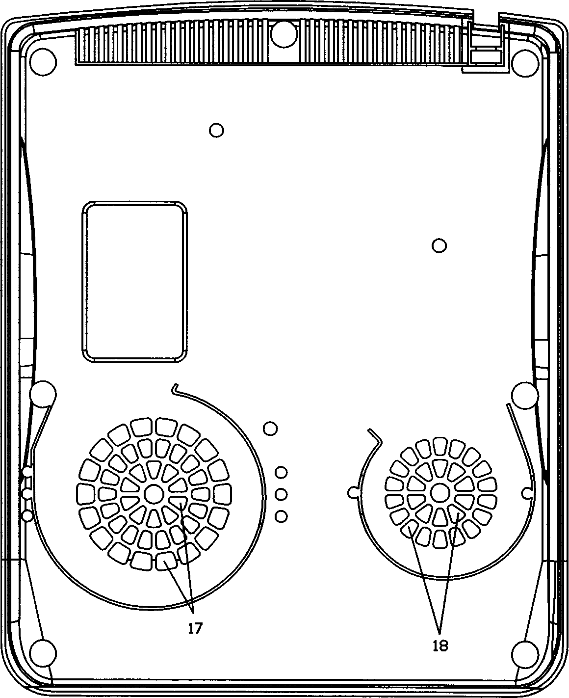 Electromagnetic oven with turbo fan