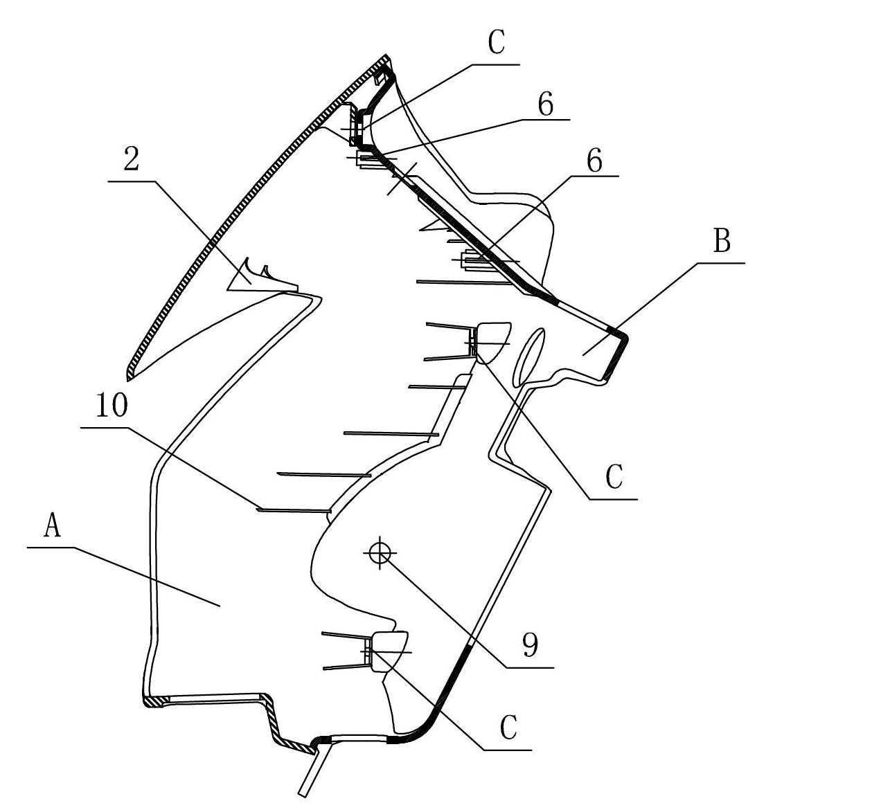 Multifunctional hood component