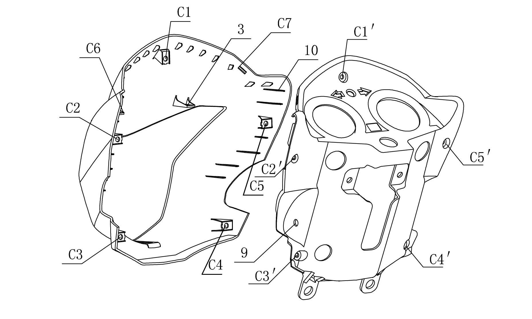 Multifunctional hood component