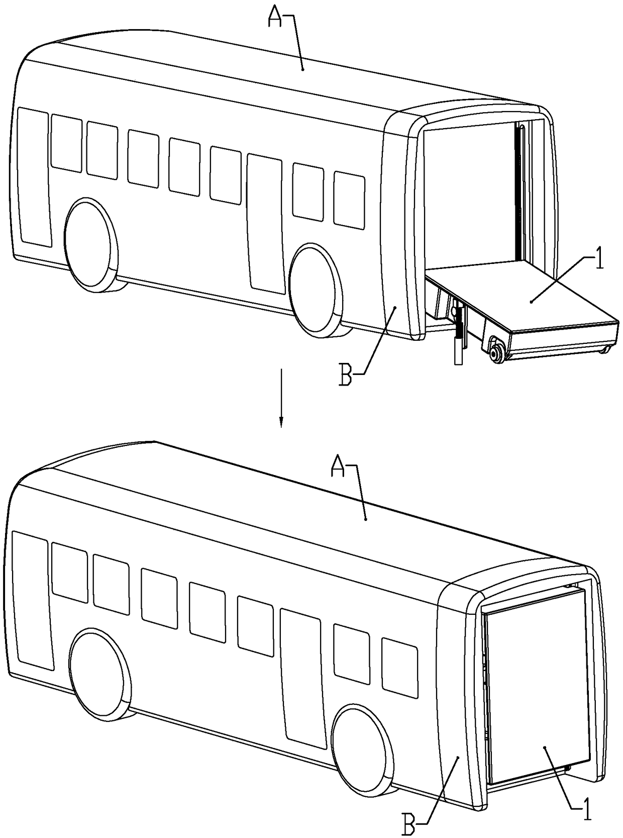 New-energy electric bus