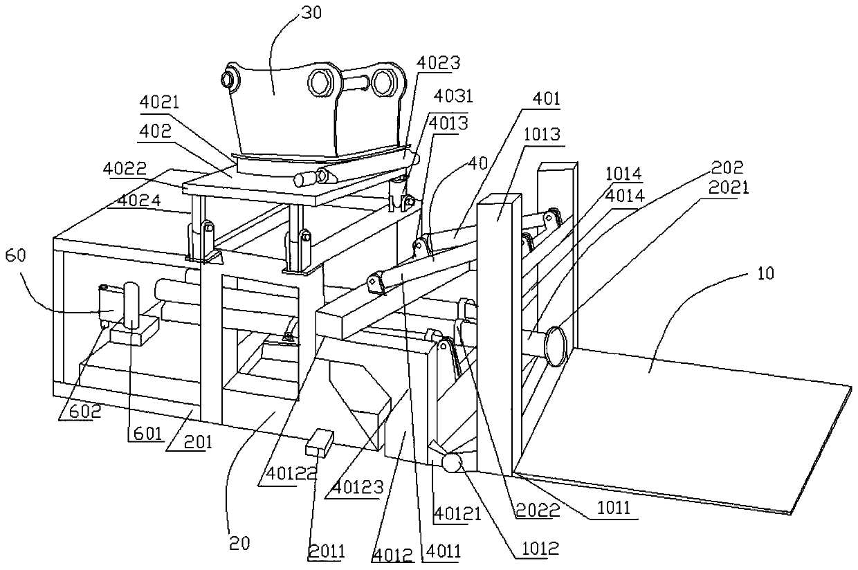 Bottom adding device and bottom adding method for in-situ soil removal