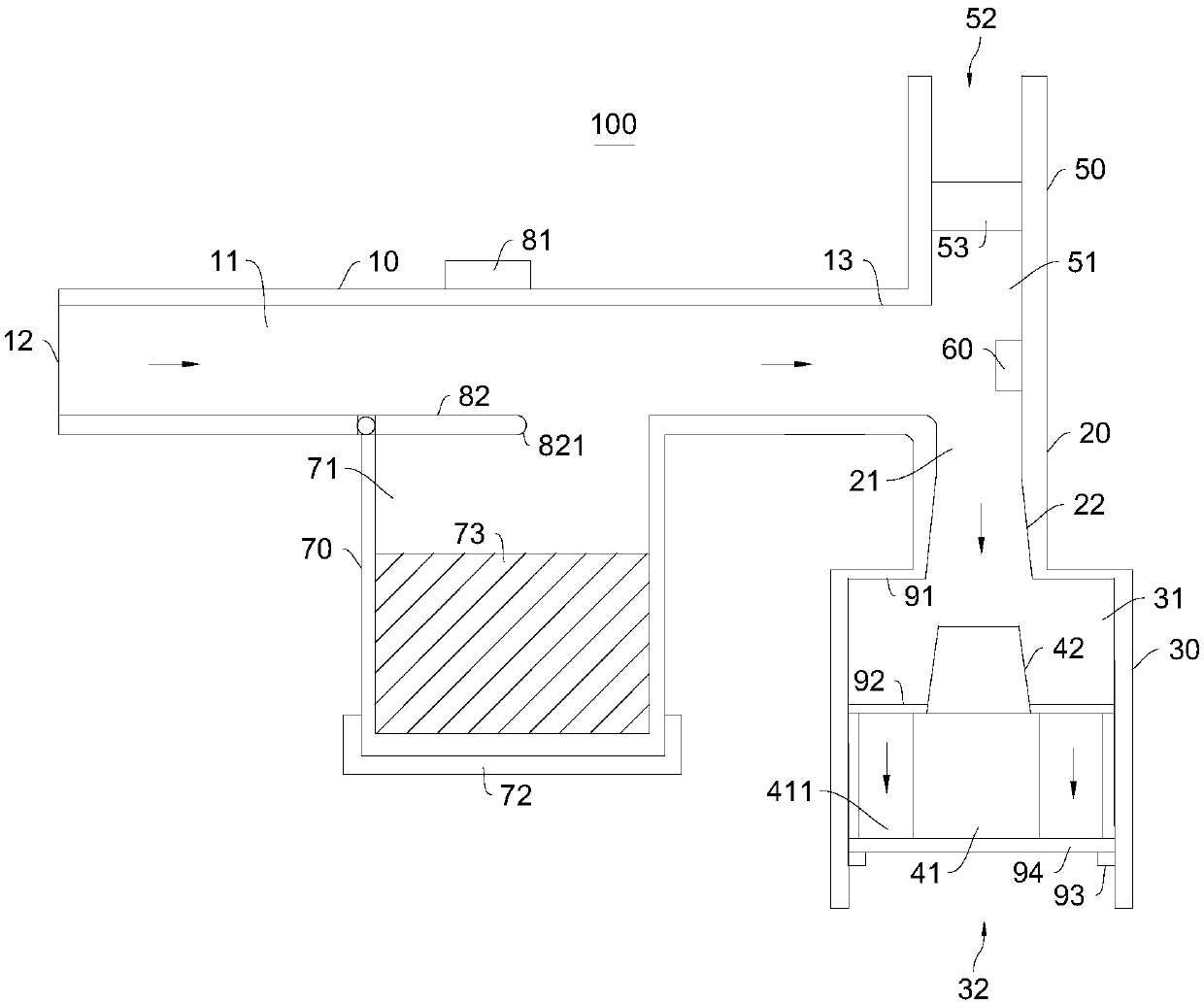 Exhaust device and engine