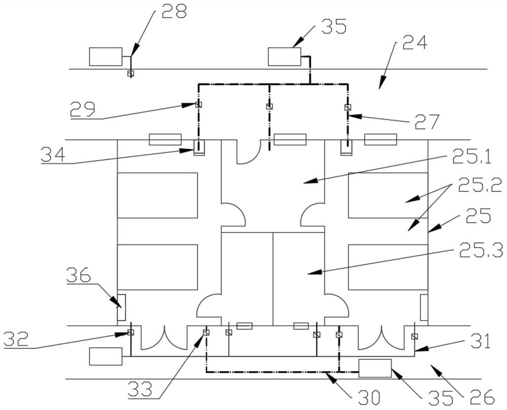 A temporary emergency hospital ventilation system and method