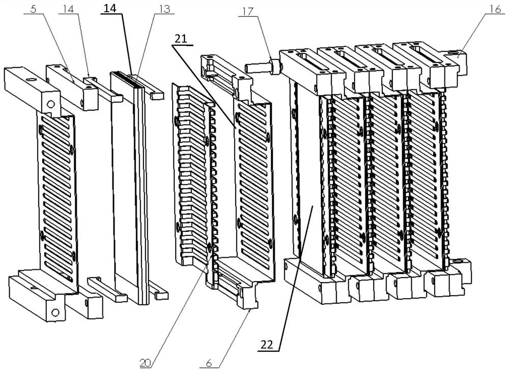 Integration method of solid oxide fuel cell stack based on symmetrical double-cathode structure