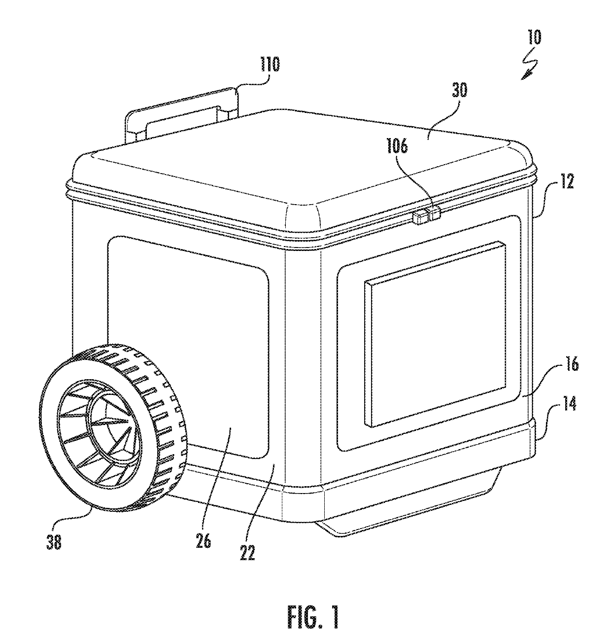 Soft-sided container wheel assembly