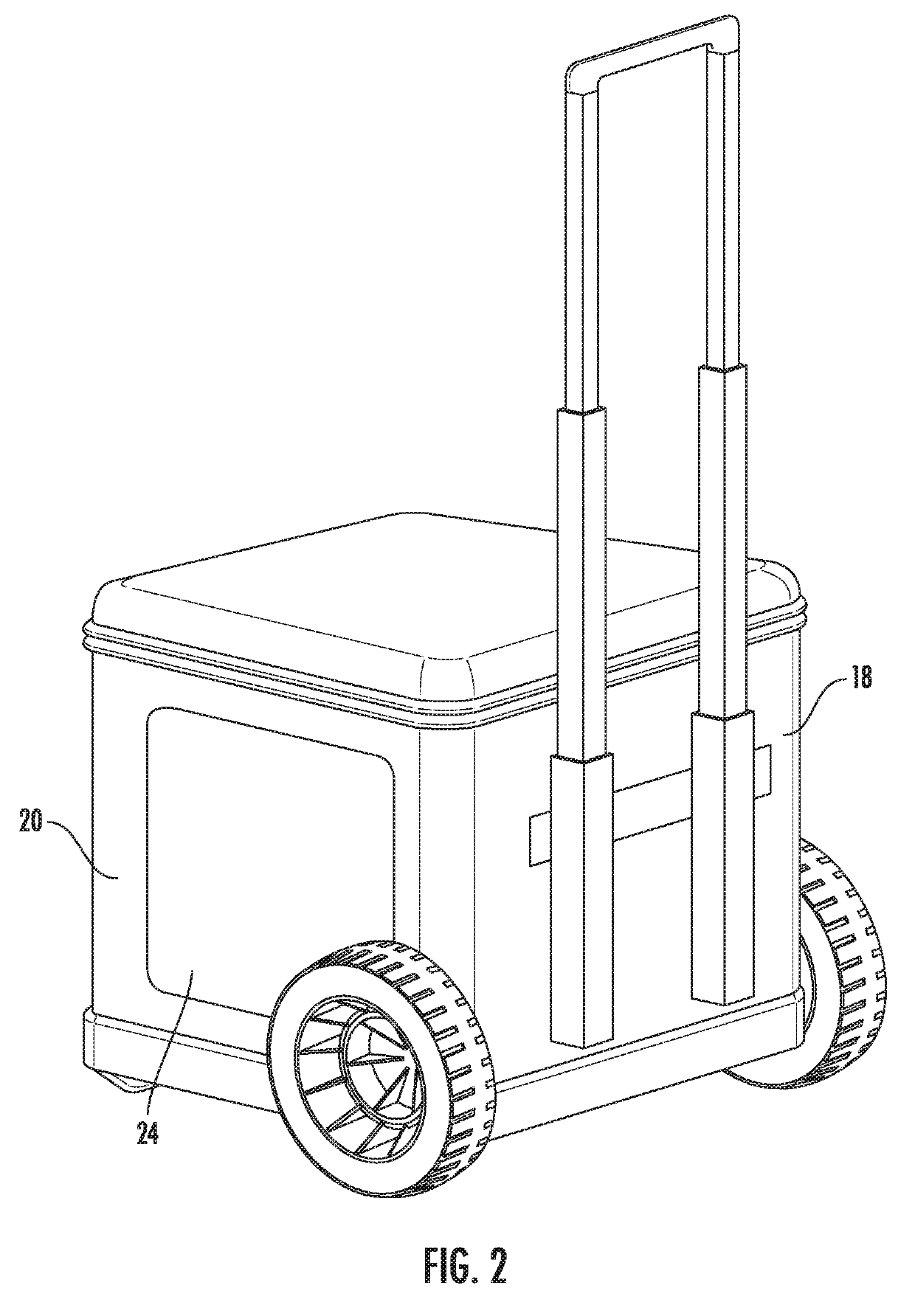 Soft-sided container wheel assembly