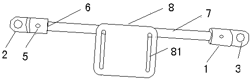 Front-back support connecting fixing piece of electric bicycle sun-shading device