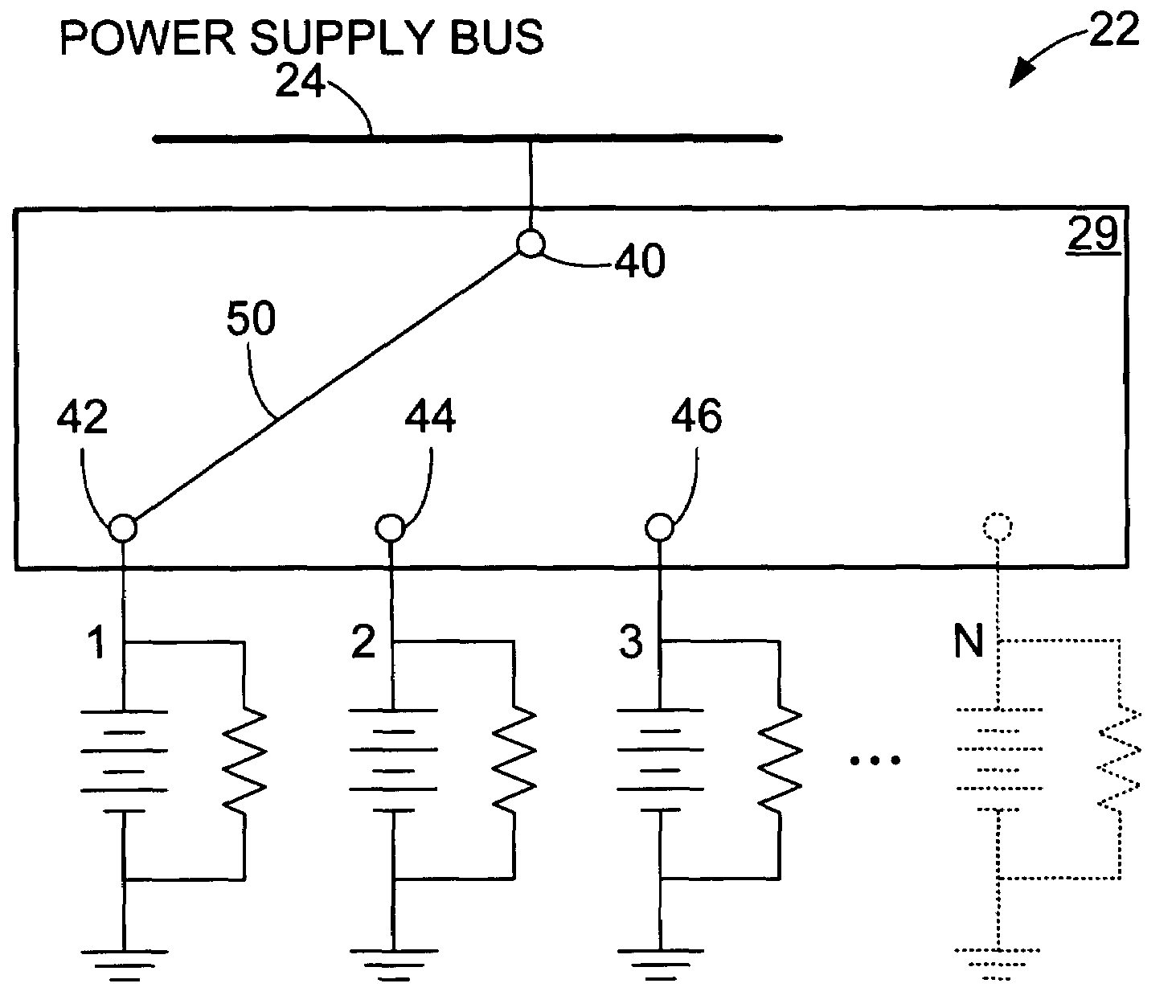 Method and apparatus for charging batteries in a system of batteries