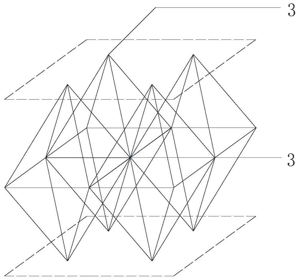 Lightweight FRP-octahedral lattice combined protection structure and design method thereof