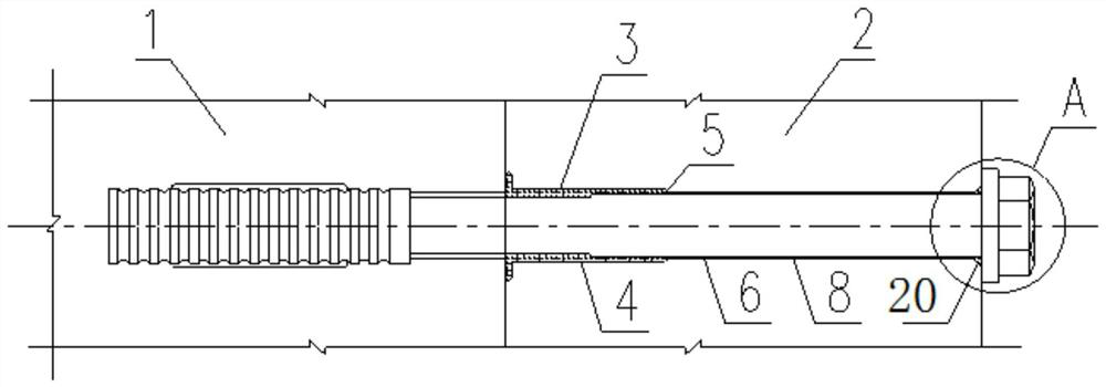 High-water-pressure-resistant shield segment bolt hole composite sealing structure